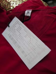 Elegant Maroon Anarkali Set with Dupatta