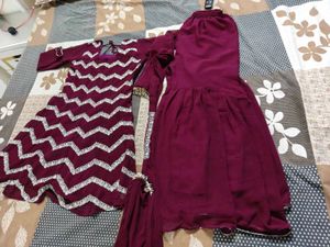 Beautiful Maroon Kurta Set