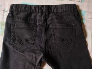 Black Denim Jeans, 100%dark jeans