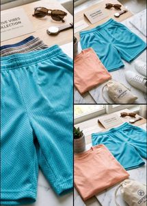 Turquoise Mesh Shorts