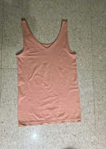 Peach V-Neck Tank Top