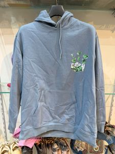 Stylish Blue Hoodie with Money Graphic