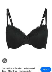 Black Lace Padded Bra with High waist penty 👍
