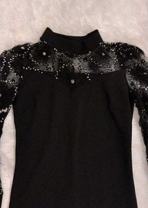 Black Embellished Party Dress