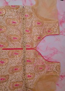 golden festive kurti