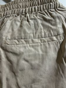 Pants Beige Casual Drawstring