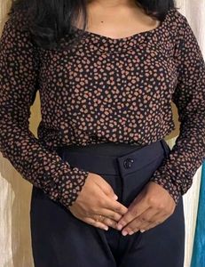 Stylish Printed Long Sleeve Top