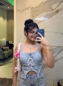 (sale live😍) Denim Lace-Up Bustier Top 💙🤌🏻