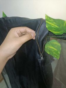 Black Faux Leather Flared Pants