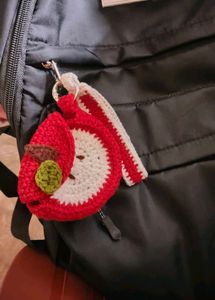 Crocheted Apple Keychain Pouch 🍎