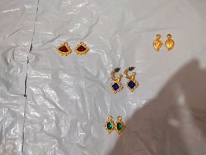 Vintage Style Gemstone Earring Lot