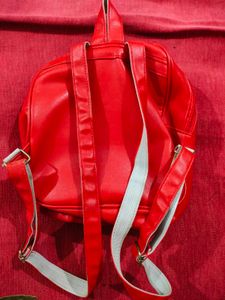 Red Sequin Backpack with Bow