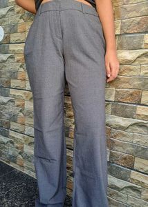 Gray Wide Leg Dress Pants - 07