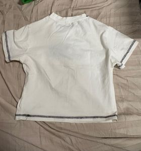 Dragon Print White T-Shirt S size