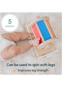 Montessori Drum Educational Spining Rainbow Wheel