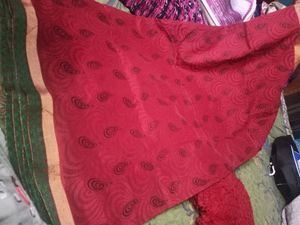 Cotton Saree Red