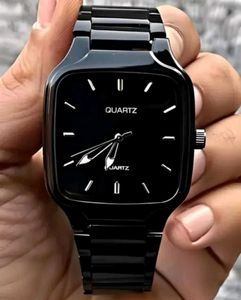 Stylish Black Square Dial Watch