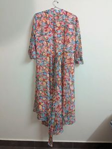 Floral Chiffon Collar Neck Women's Ethnic Dress💖