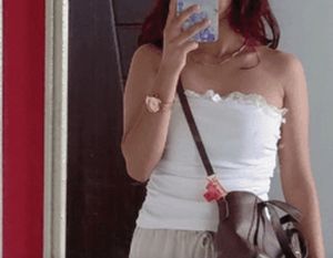 Cute White Bow Tube Top