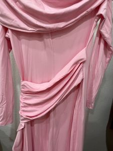 Chic Off-Shoulder Pink Dress