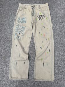 Unique Painted Wide Leg Jeans