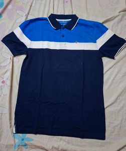 Ruggers Blue Striped Polo Shirt