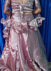 Gorgeous Sequin and Organza Western Lenhga