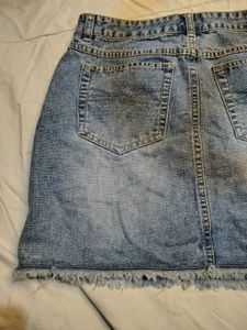 Blue Denim Mini Skirt
