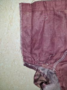 Stylish Maroon Blouse with Floral Tie-ups