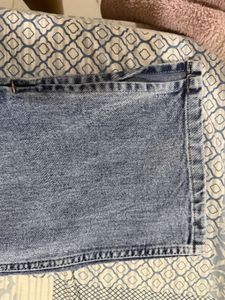 Washed straight leg Denim Jeans