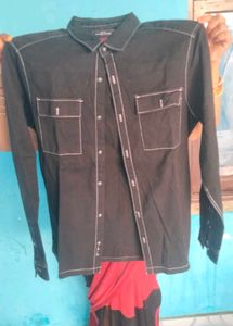 Men's Black Cargo Shirt