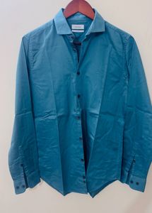 Calvin Klein Teal Button-Up Shirt