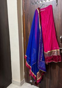 flaire skirt with net dupatta