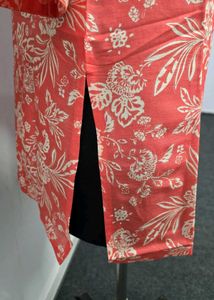 pinkish orange short kurta