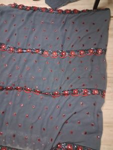 Worked Saree