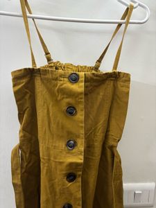Mustard Button-Down Sundress