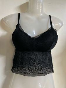Elegant Black Lace Bralette Top