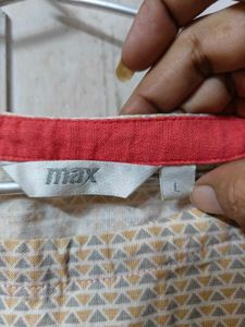 Max Linen Cotton Embroidered Sleeveless Kurta Top