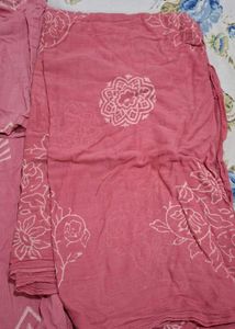 Pink Printed Kurta Set with Dupatta