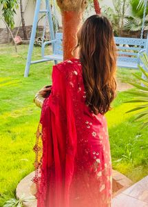 Original Maroon Embroidered Pakistani Suit