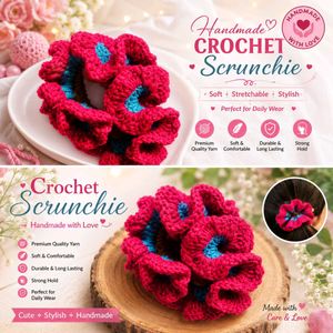 Handmade Crochet Scrunchie