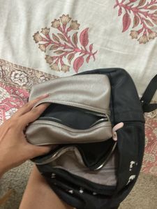 Stylish Black Mini Backpack