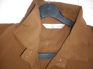 Elegant Brown Kurta Set with White Lace