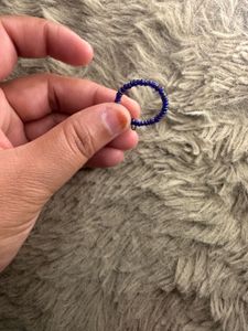 Blue Beaded Ring