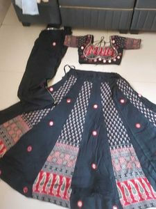 Black Embroidered Lehenga Choli Set