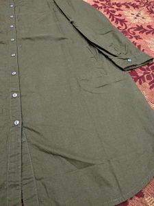 MAX Olive Green Shirt Dress