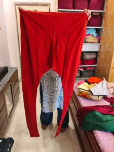 Vibrant Red Palazzo Pants