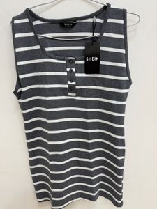Shine Striped Sleeveless Mini Dress