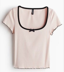 Ribbed bow Baby Tee
