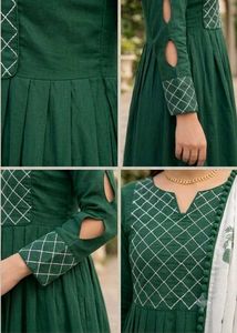Royal Bottle Green Designer Anarkali Set 🫠😻